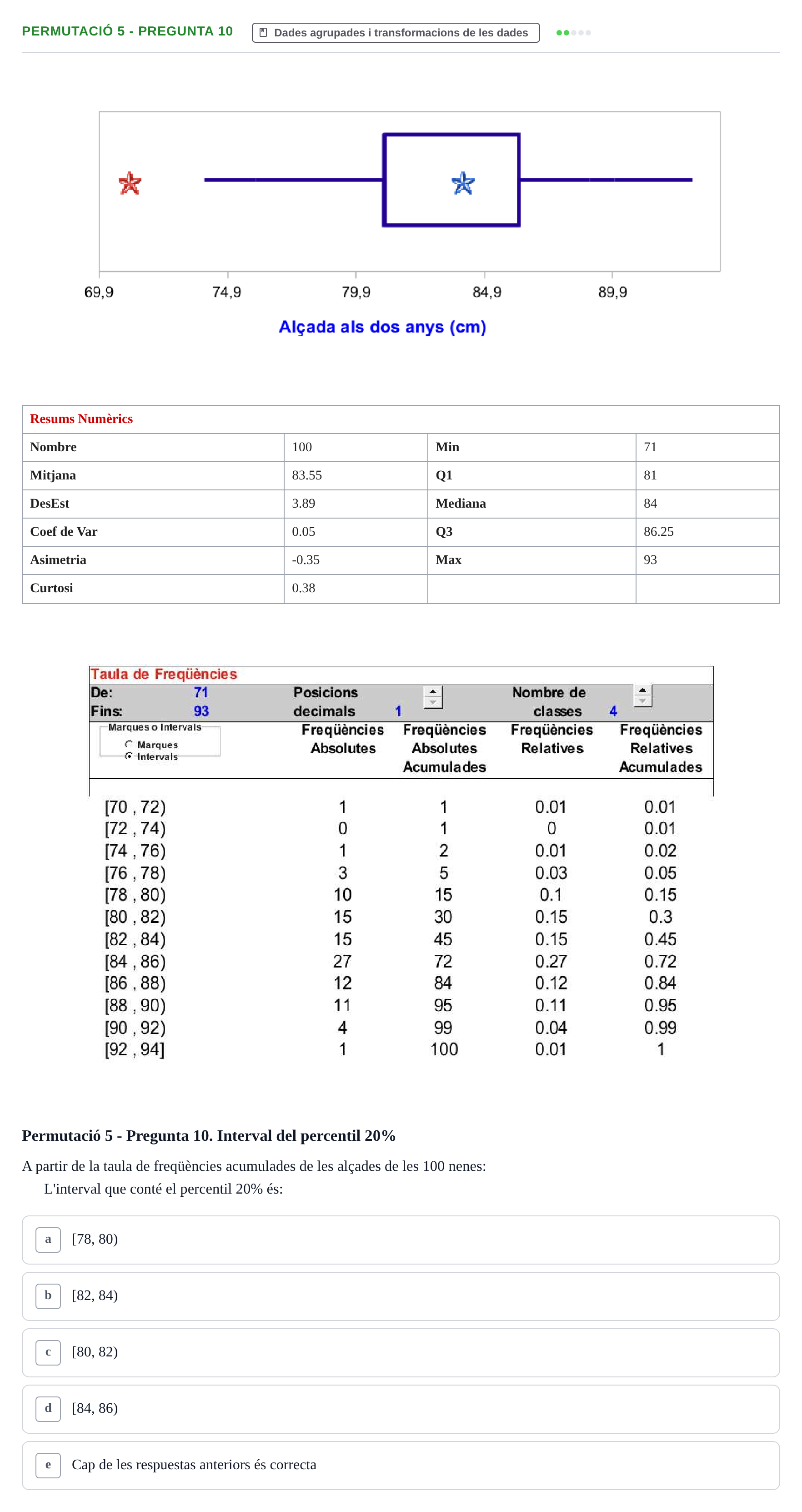 Enunciado: Ejercicio Permutació 5 - Pregunta 10 · Anàlisi de Dades UPF Test en classe 1. Anàlisi de Dades (Permutacions 1 a 5)