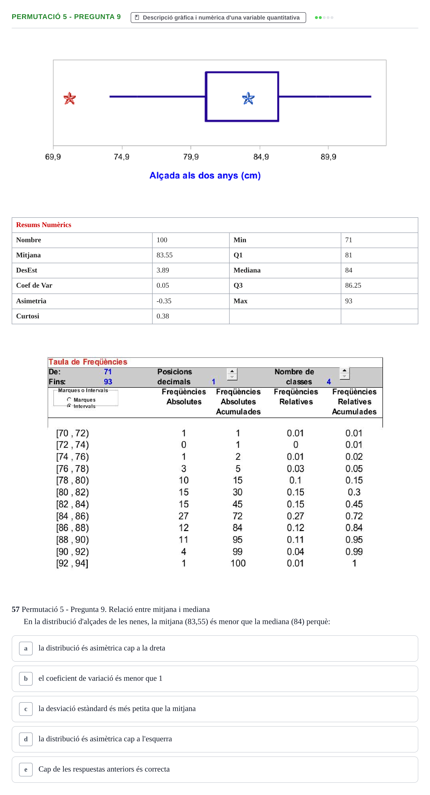 Enunciado: Ejercicio Permutació 5 - Pregunta 9 · Anàlisi de Dades UPF Test en classe 1. Anàlisi de Dades (Permutacions 1 a 5)