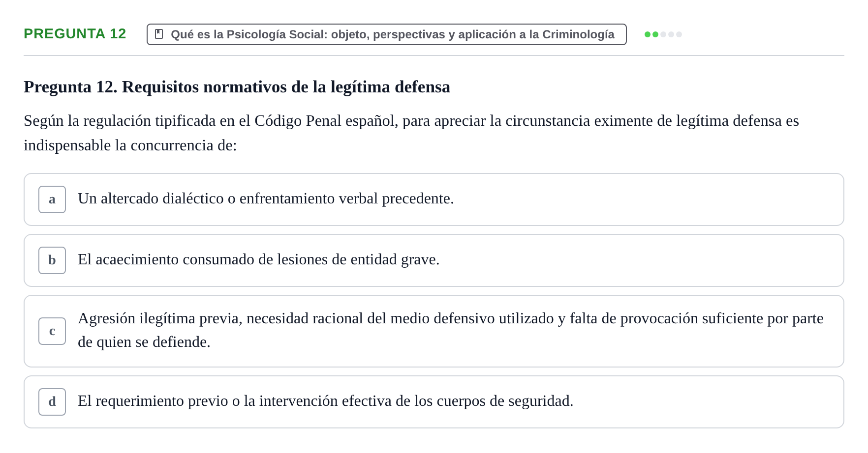 Enunciado: Pregunta 12