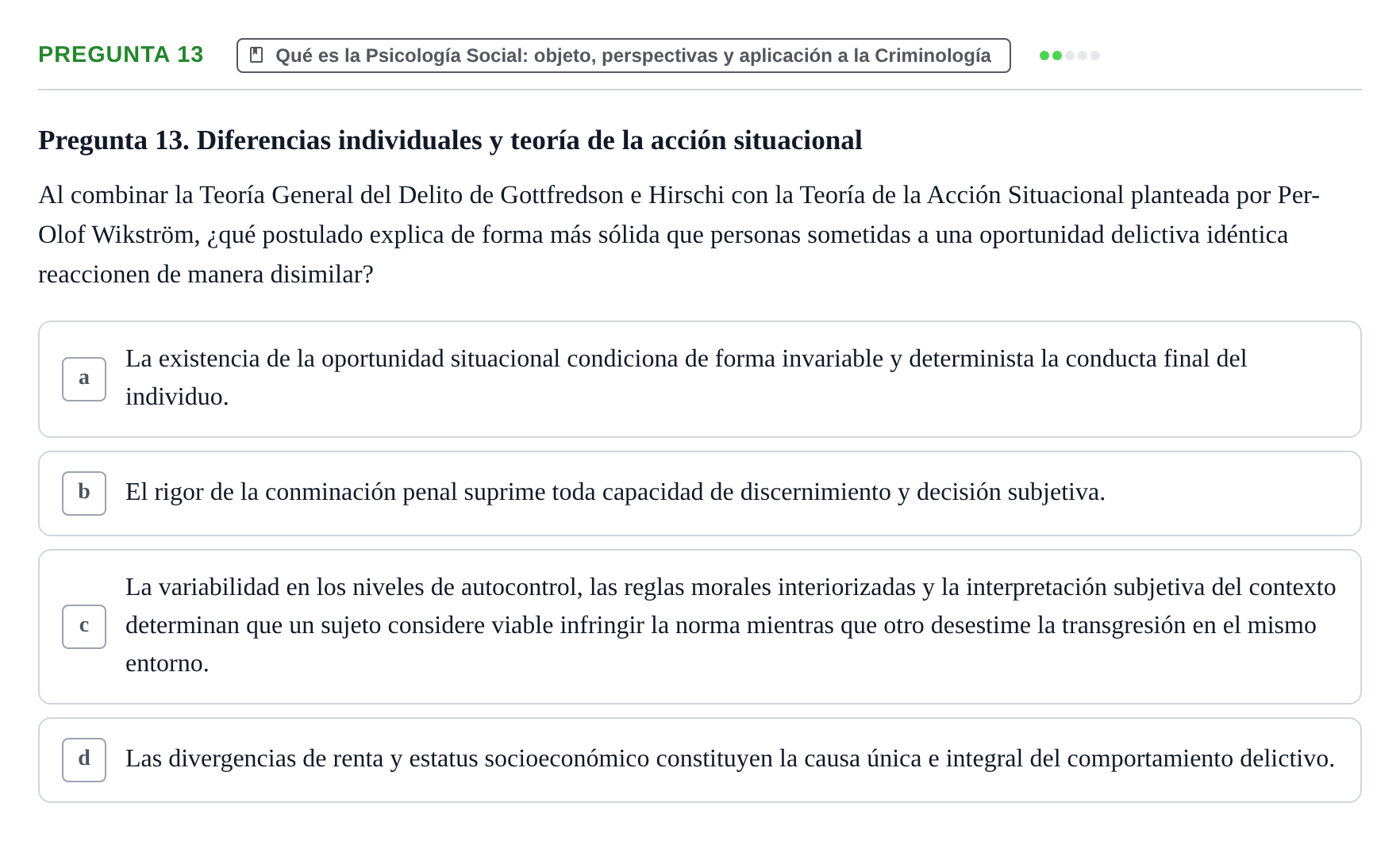 Enunciado: Pregunta 13
