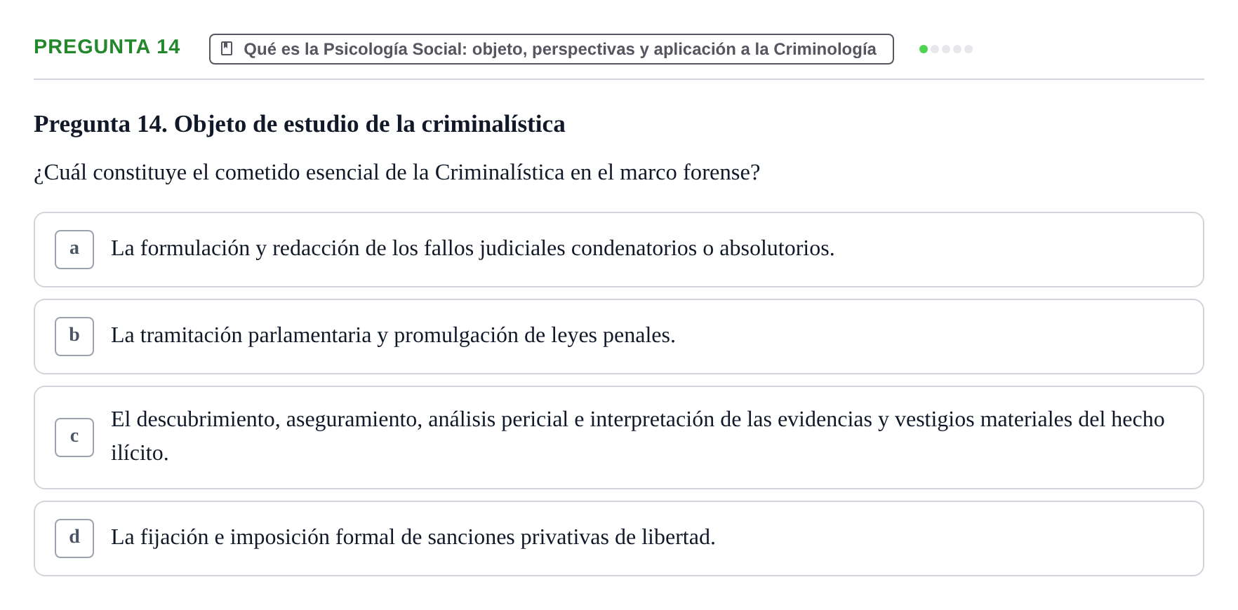 Enunciado: Pregunta 14