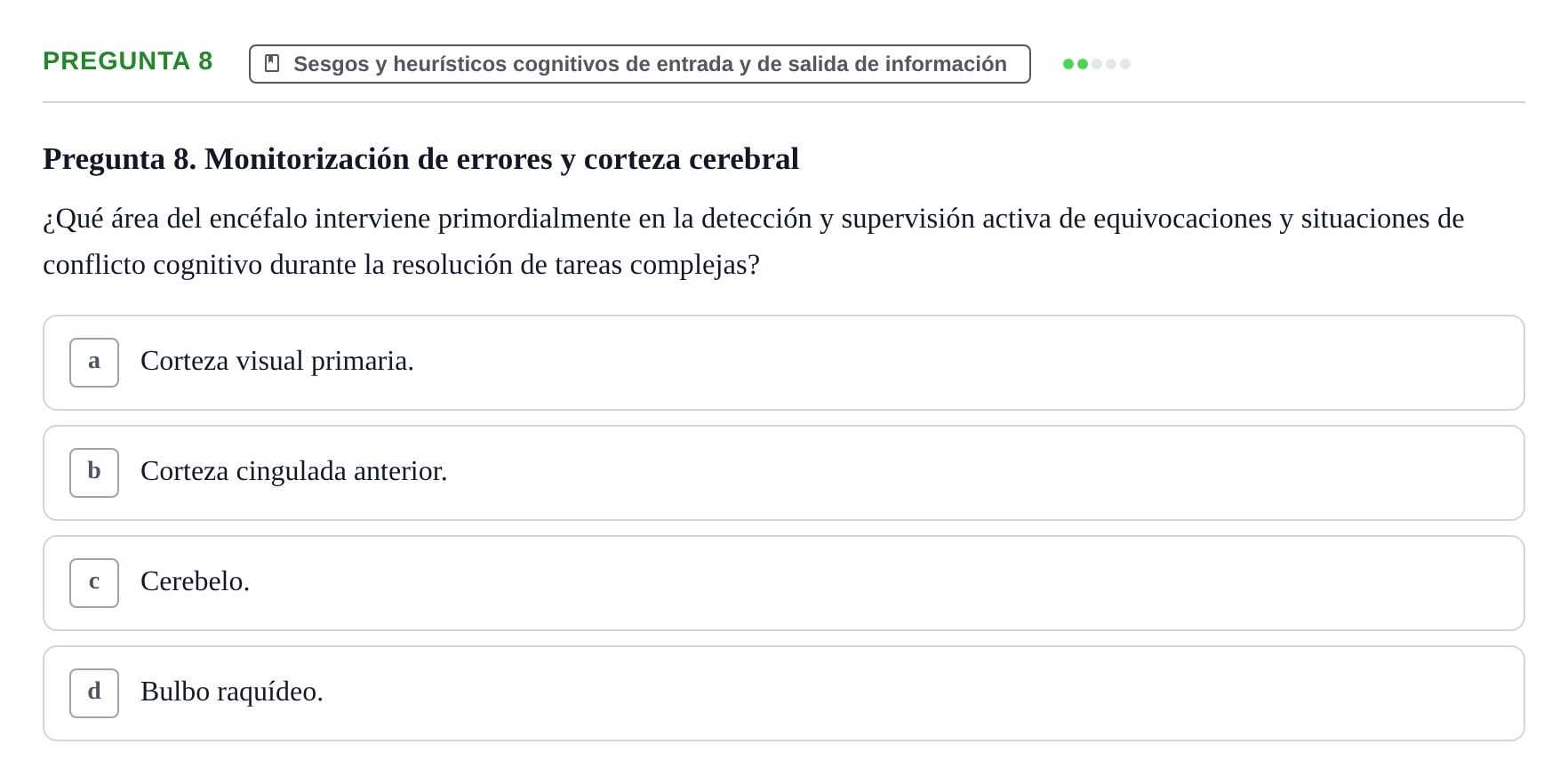 Enunciado: Pregunta 8