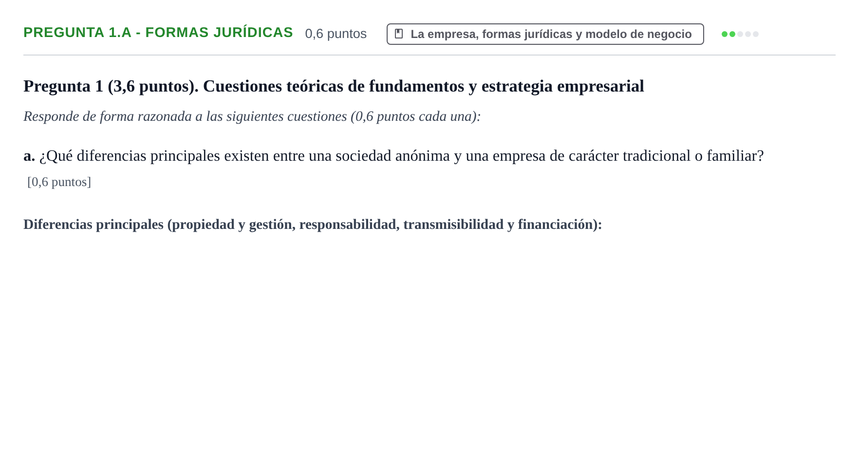 Enunciado: Pregunta 1.a - Formas jurídicas · Organització Empresarial UDL 2016