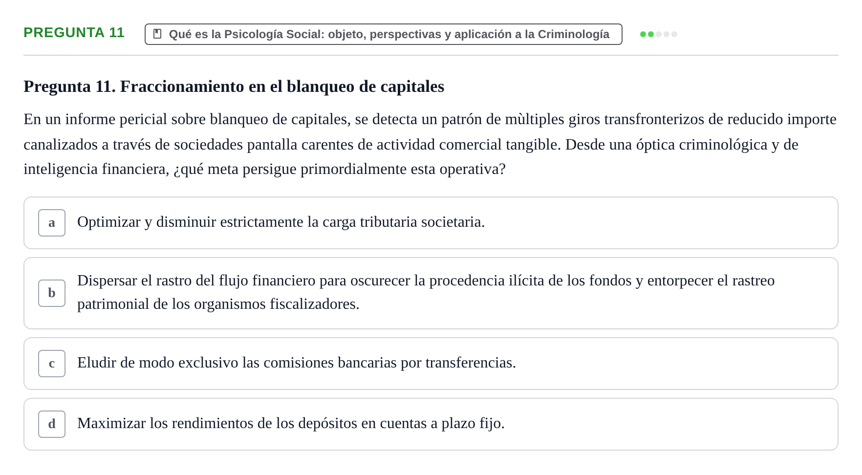 Enunciado: Pregunta 11