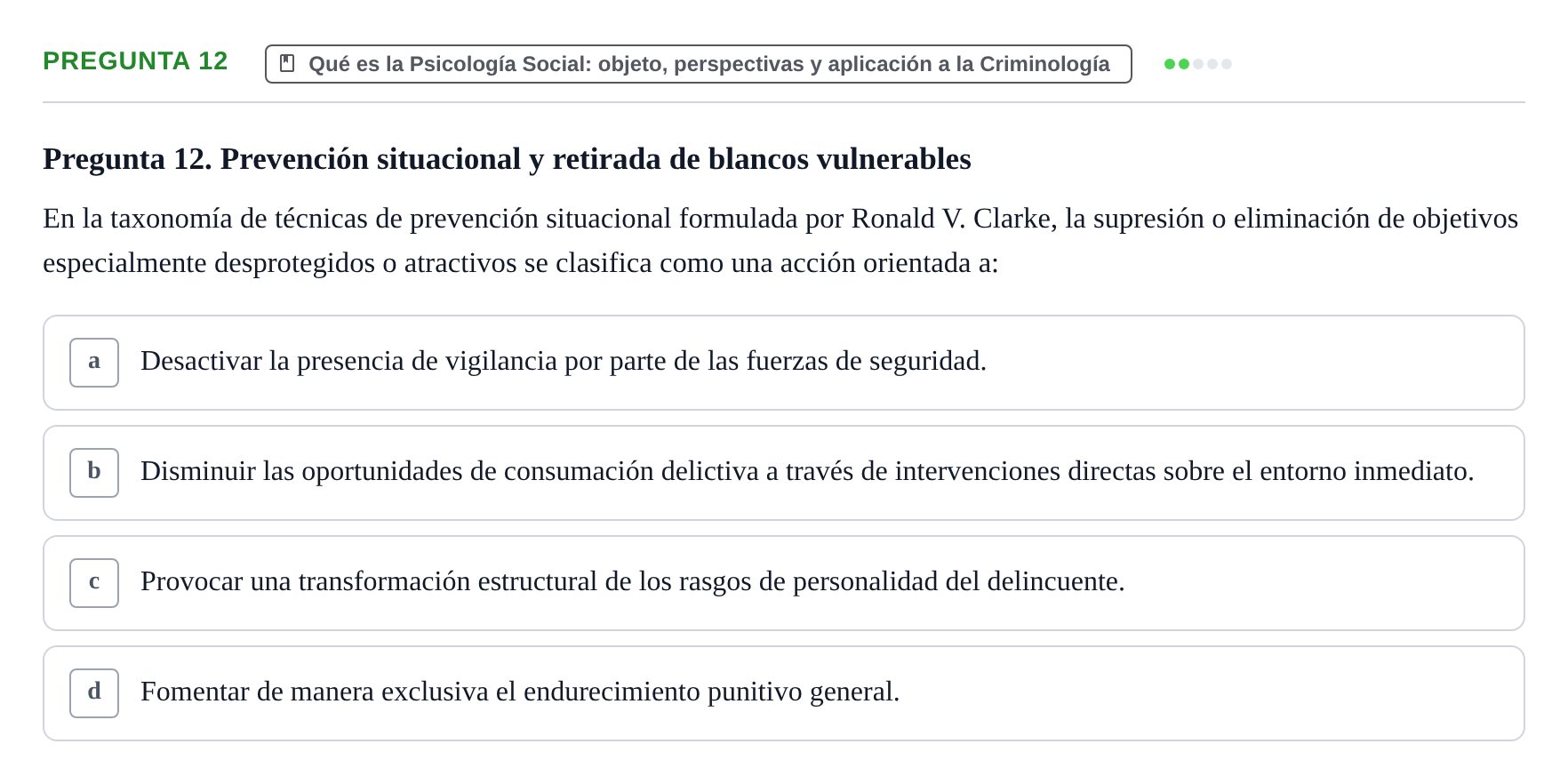 Enunciado: Pregunta 12
