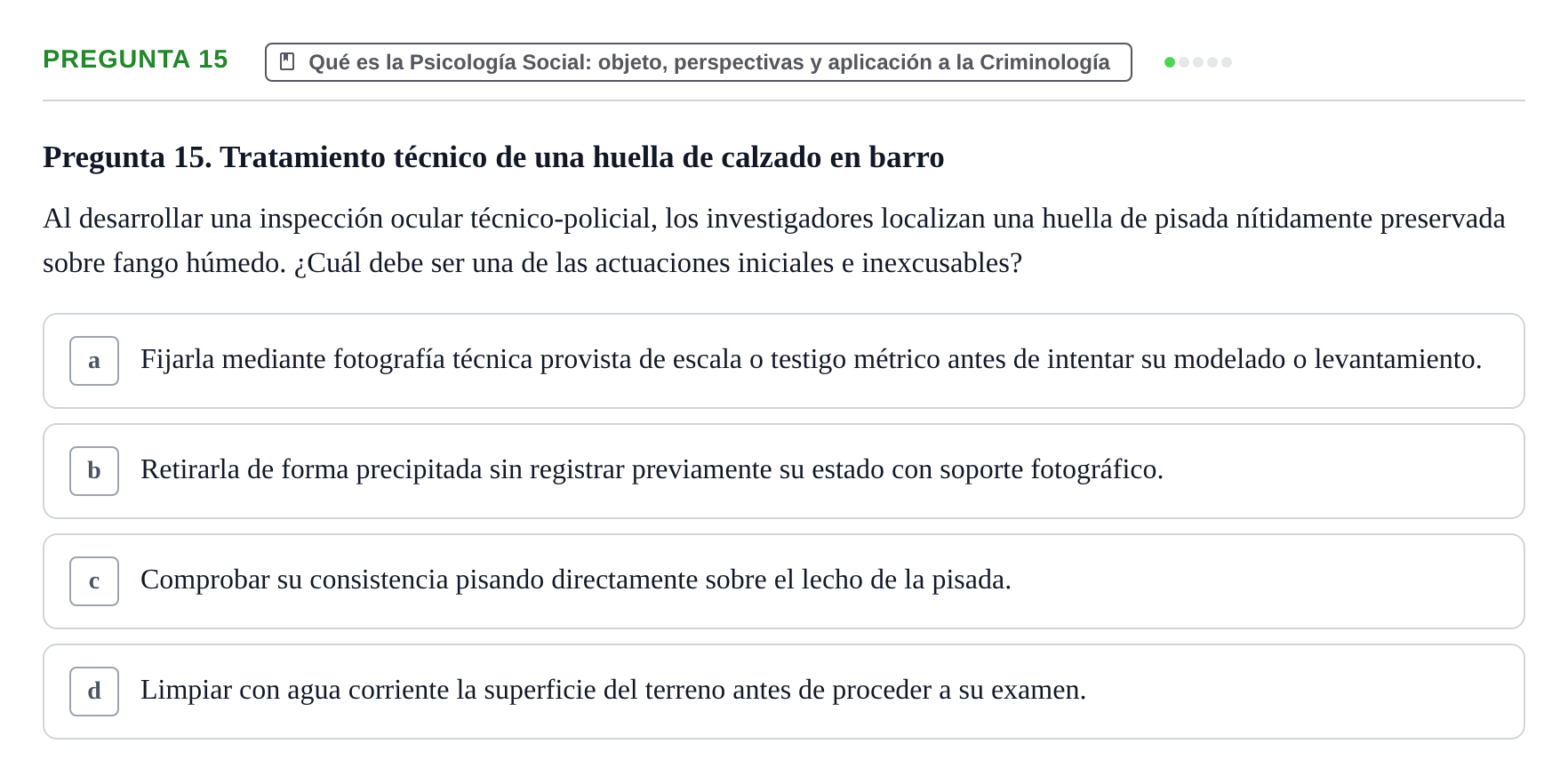Enunciado: Pregunta 15