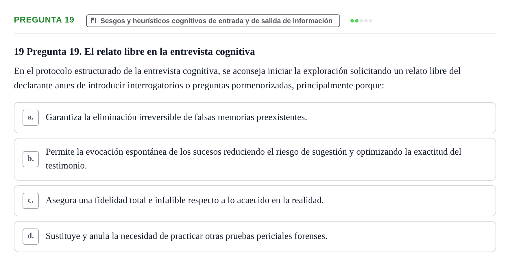 Enunciado: Pregunta 19