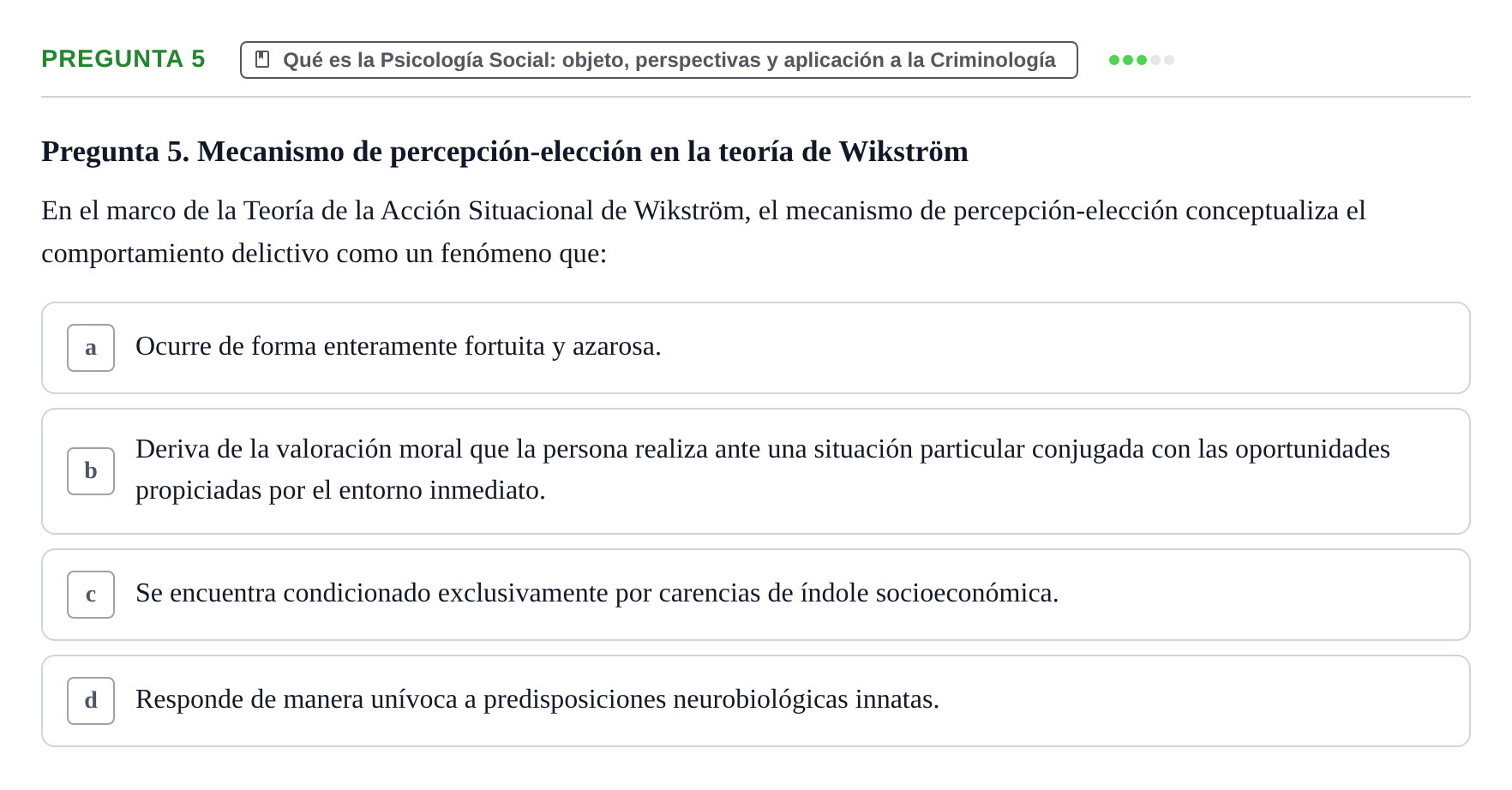Enunciado: Pregunta 5