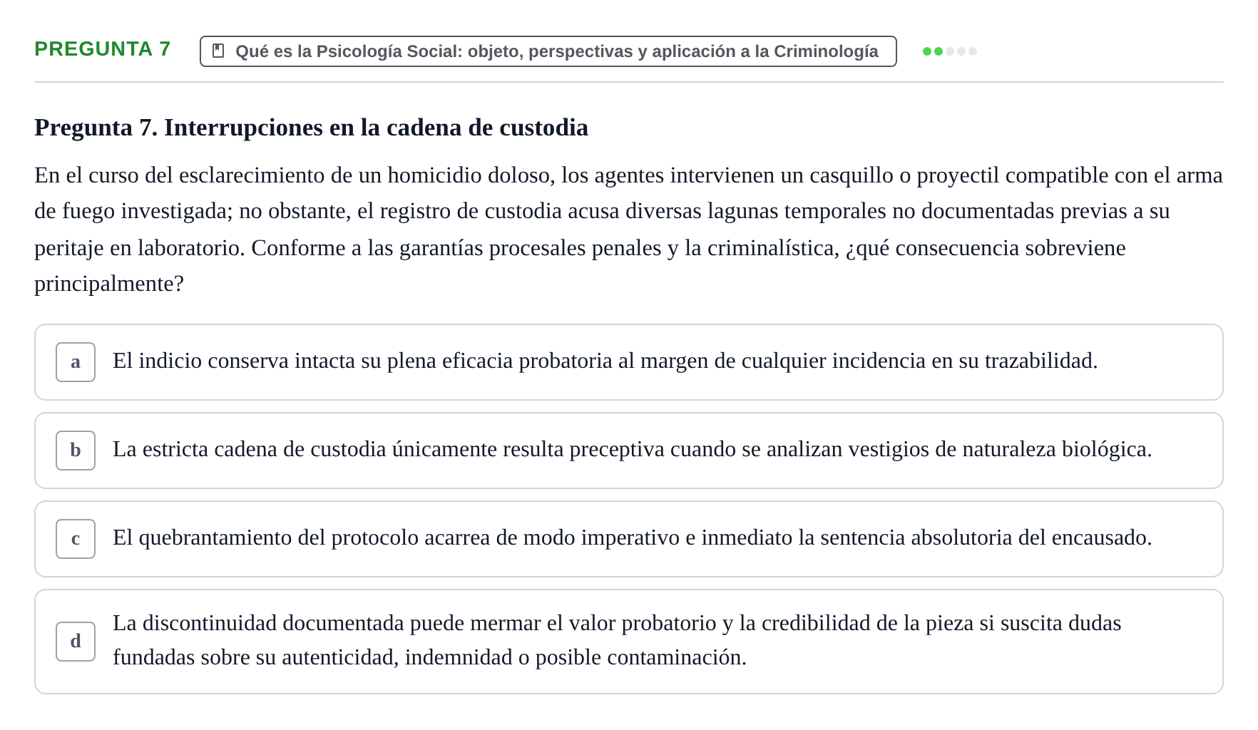 Enunciado: Pregunta 7