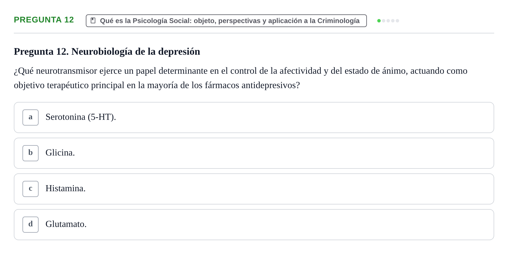 Enunciado: Pregunta 12