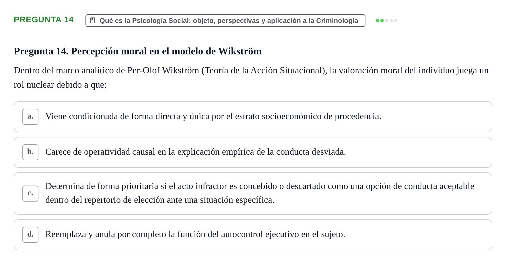 Enunciado: Pregunta 14
