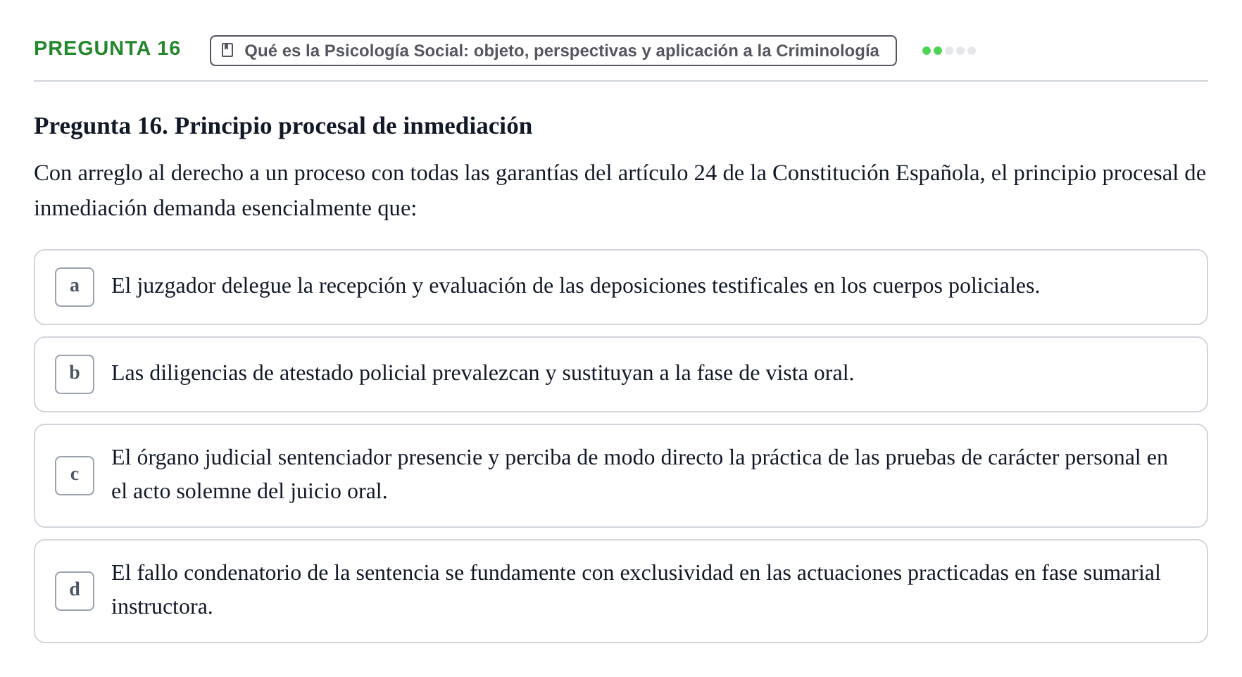 Enunciado: Pregunta 16