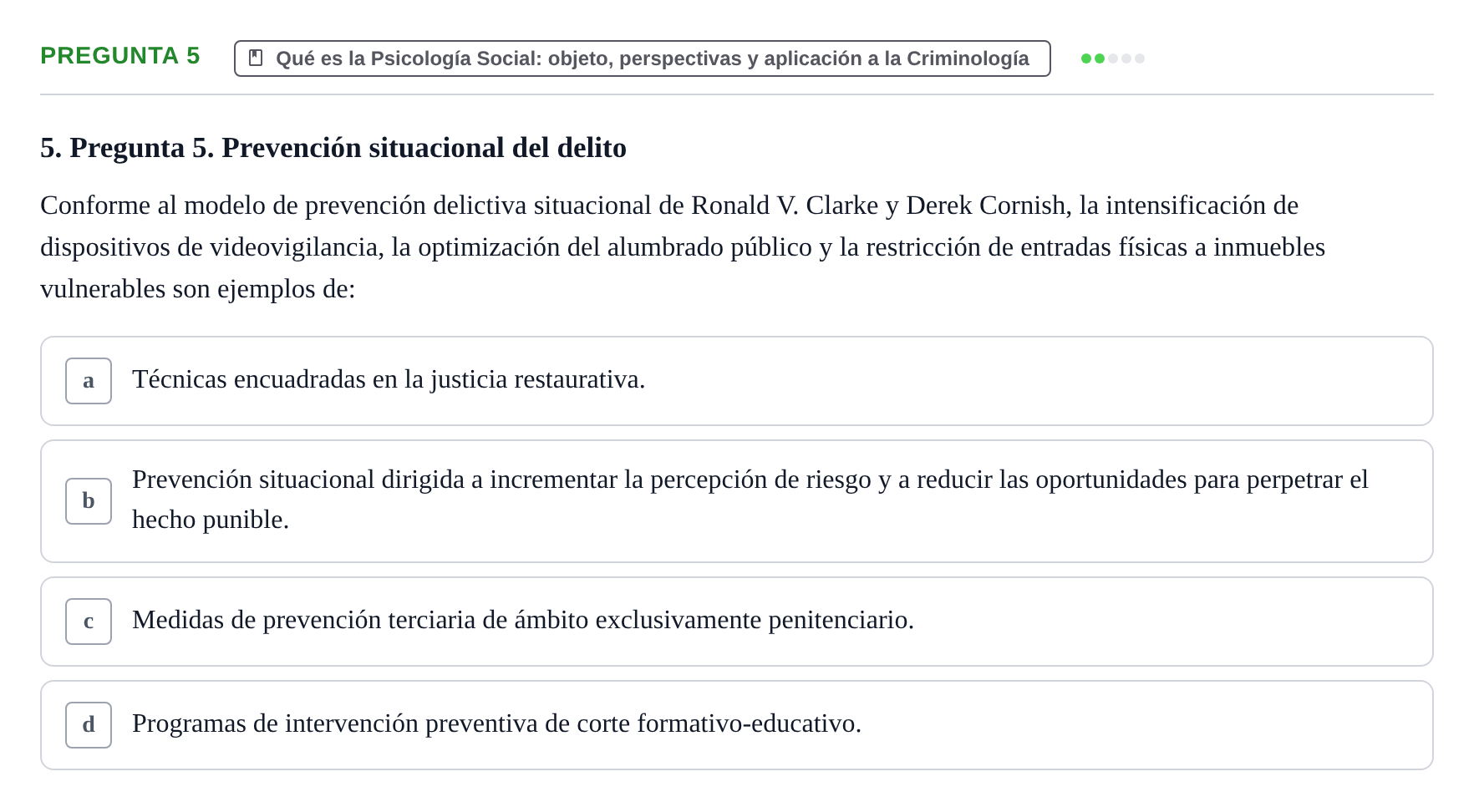 Enunciado: Pregunta 5