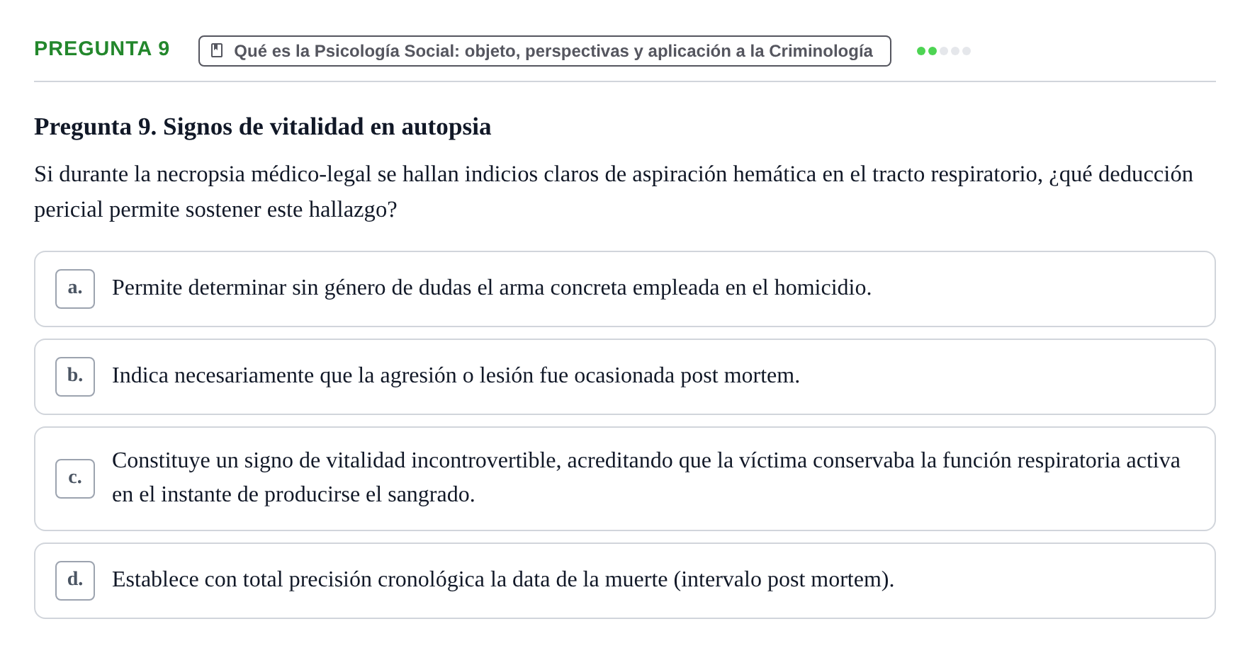 Enunciado: Pregunta 9