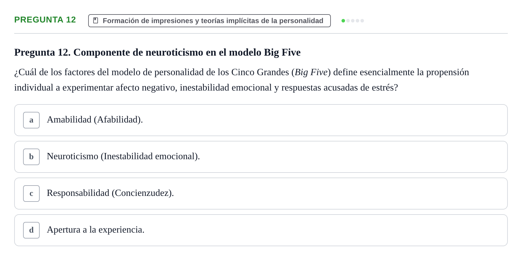 Enunciado: Pregunta 12