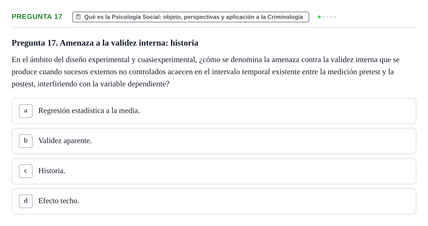 Enunciado: Pregunta 17