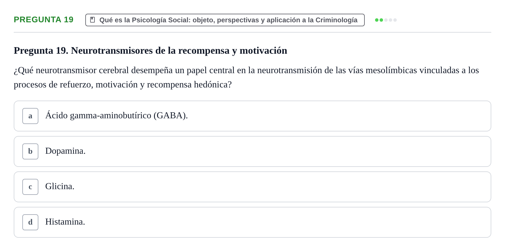 Enunciado: Pregunta 19