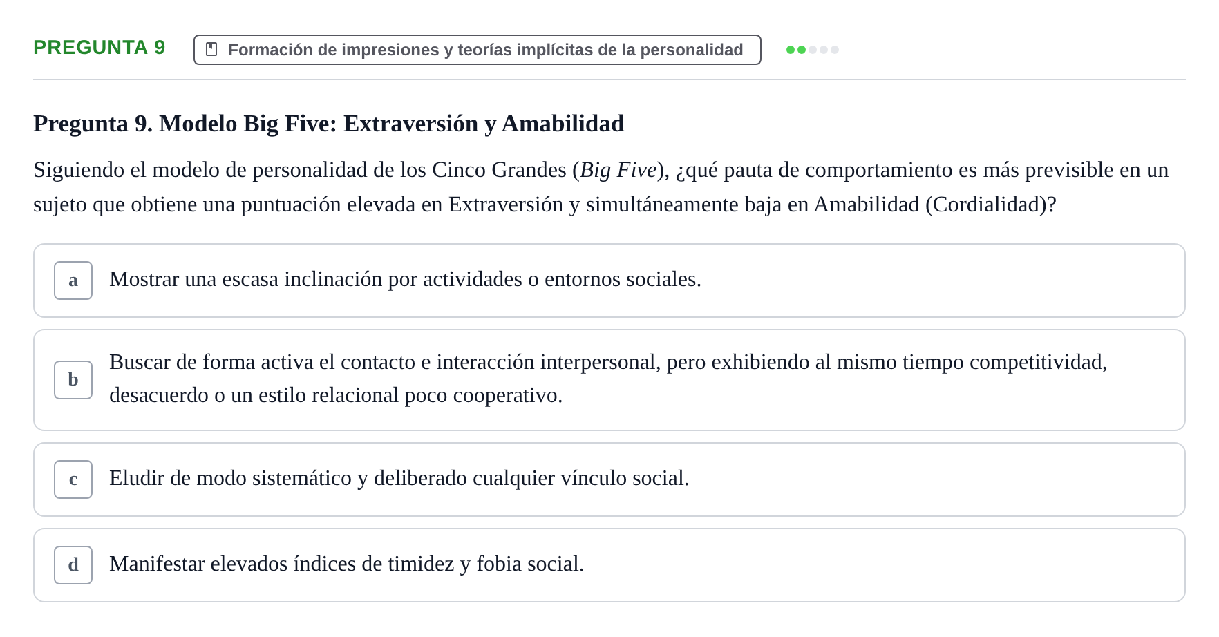 Enunciado: Pregunta 9