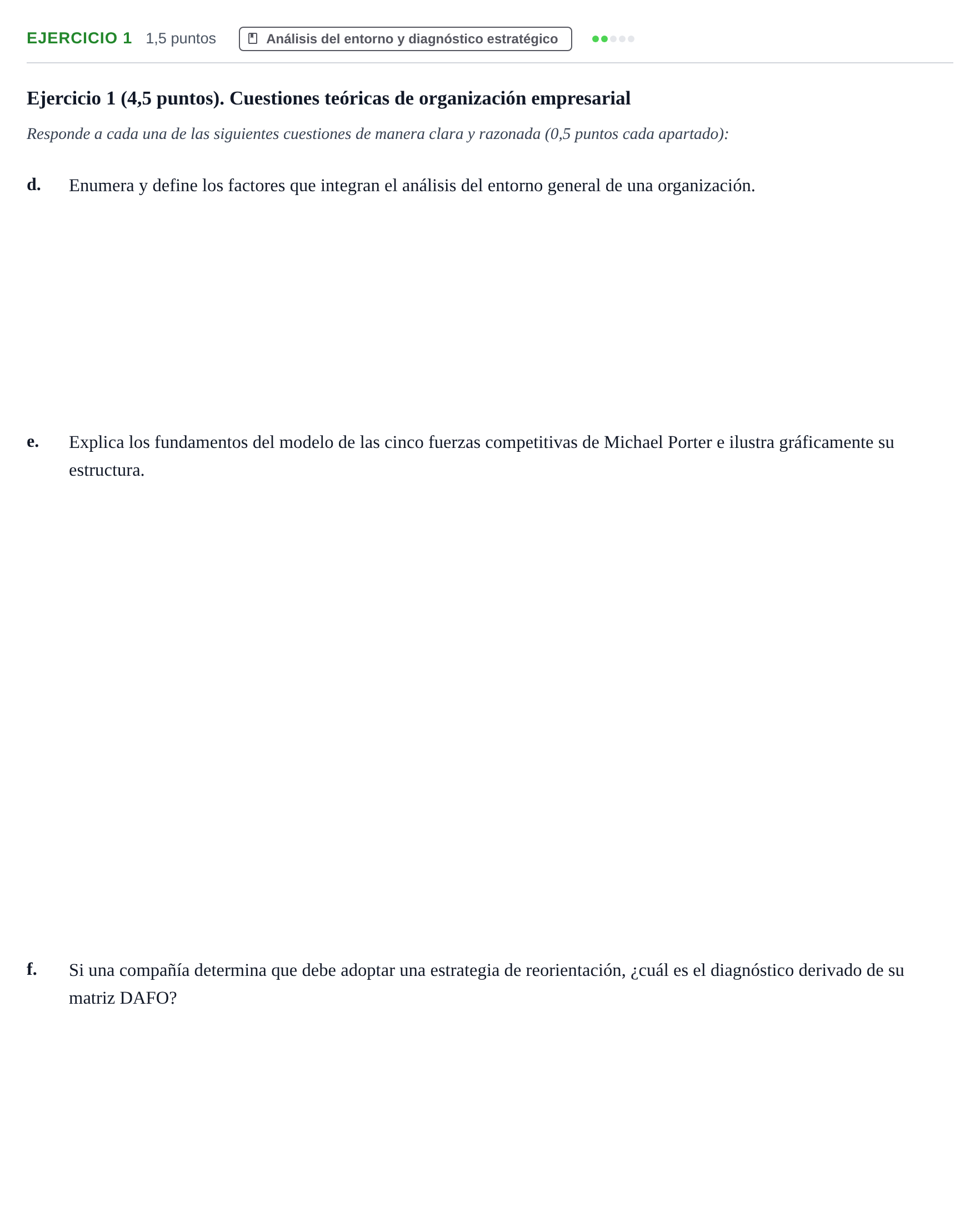 Enunciado: Ejercicio 1 - Análisis del entorno y diagnóstico… · Organització Empresarial UDL 2017