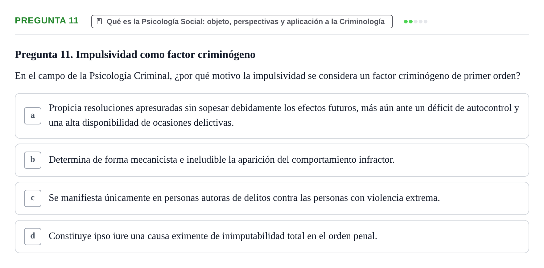 Enunciado: Pregunta 11
