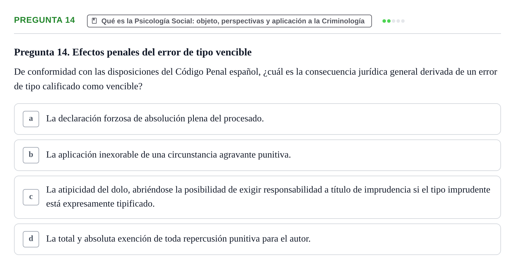 Enunciado: Pregunta 14