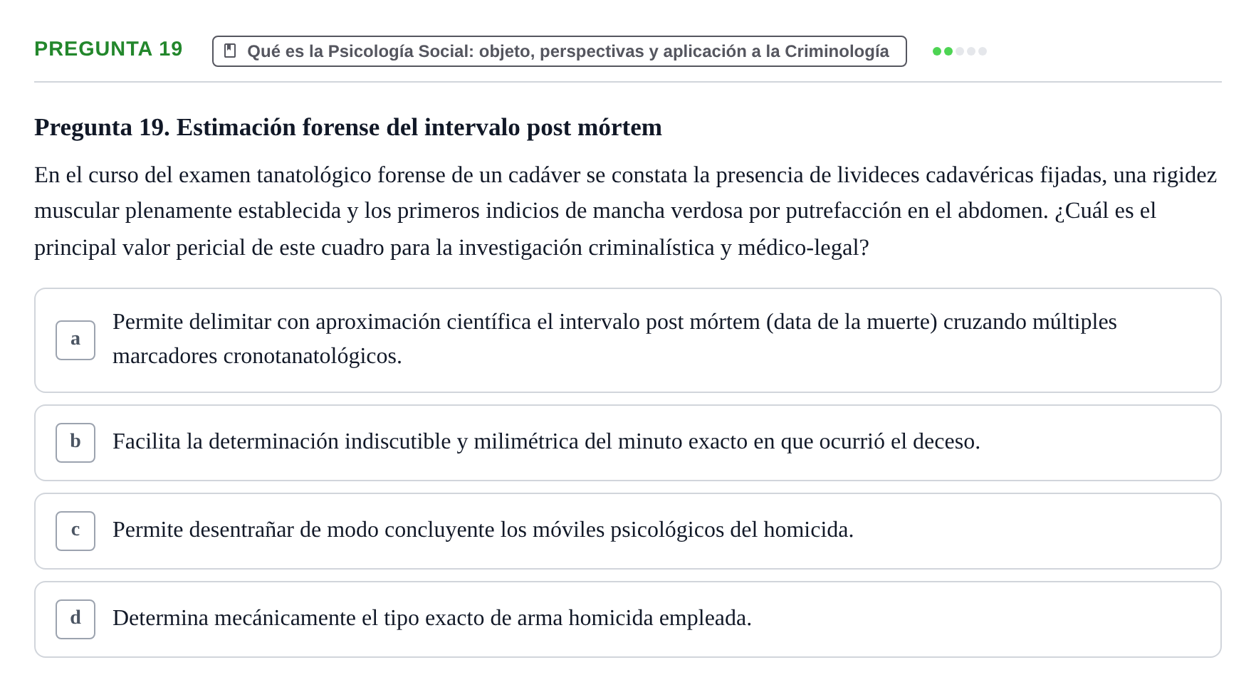 Enunciado: Pregunta 19