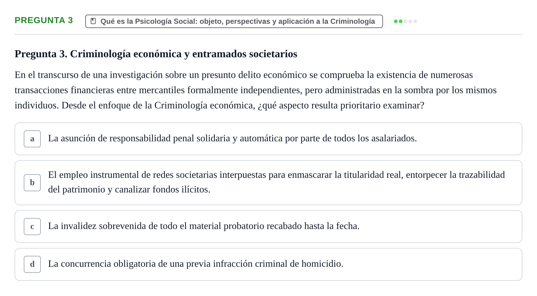 Enunciado: Pregunta 3