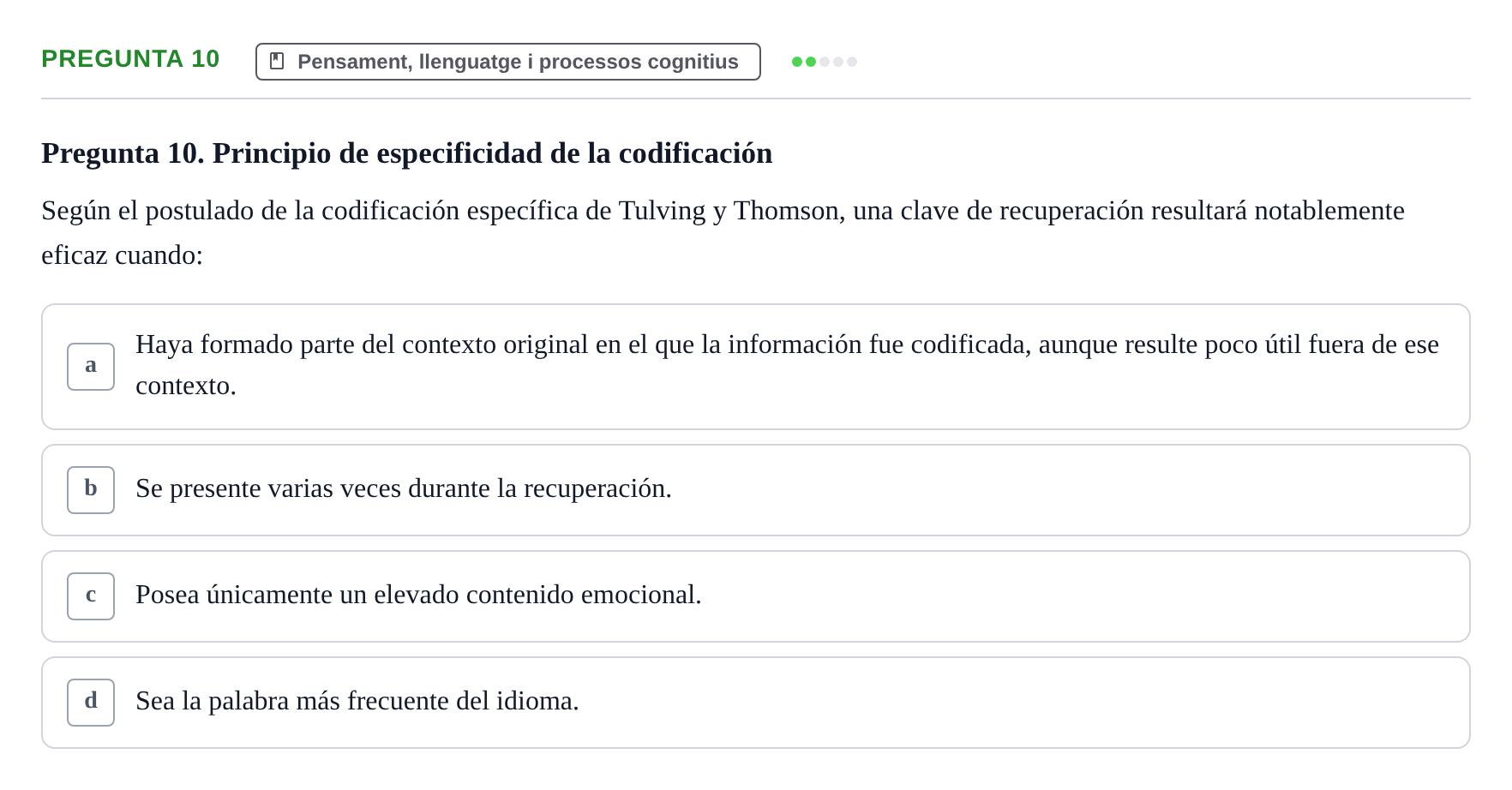 Enunciado: Pregunta 10