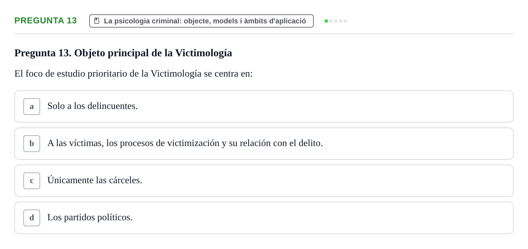 Enunciado: Pregunta 13