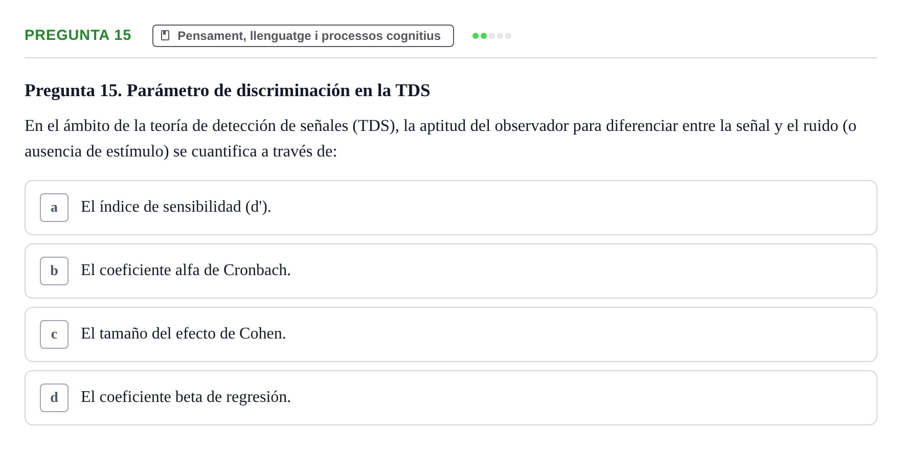 Enunciado: Pregunta 15