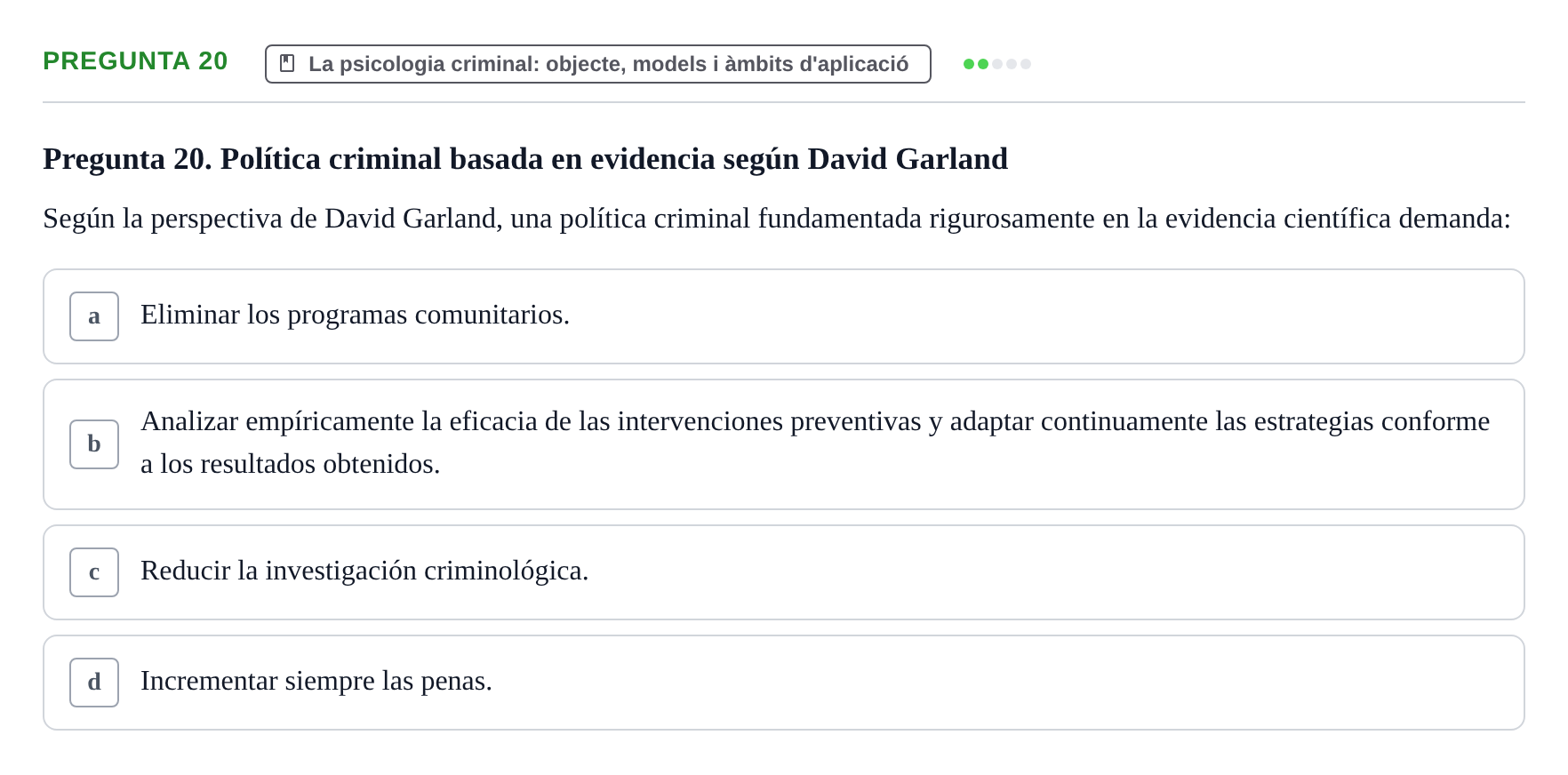 Enunciado: Pregunta 20