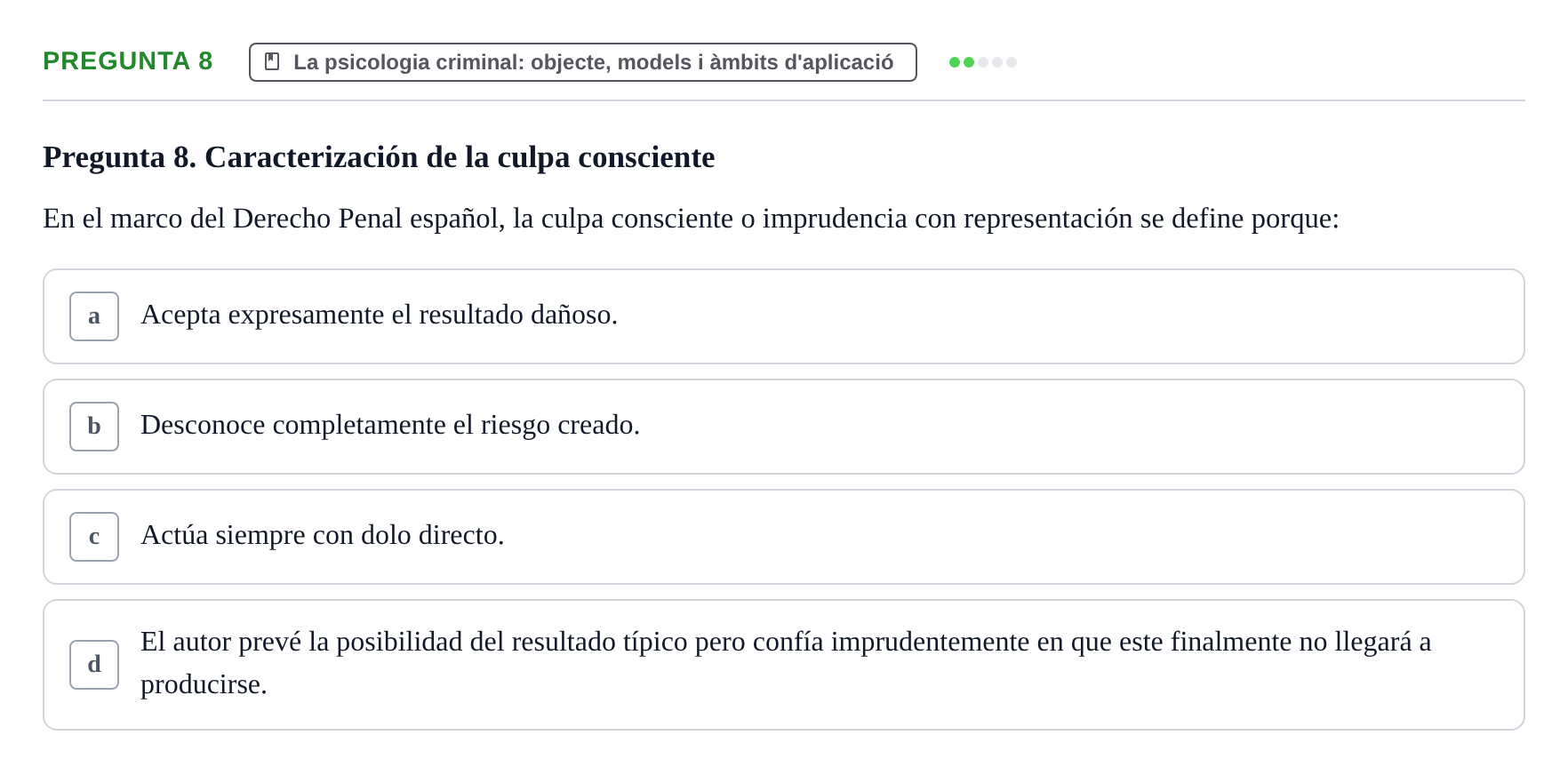 Enunciado: Pregunta 8