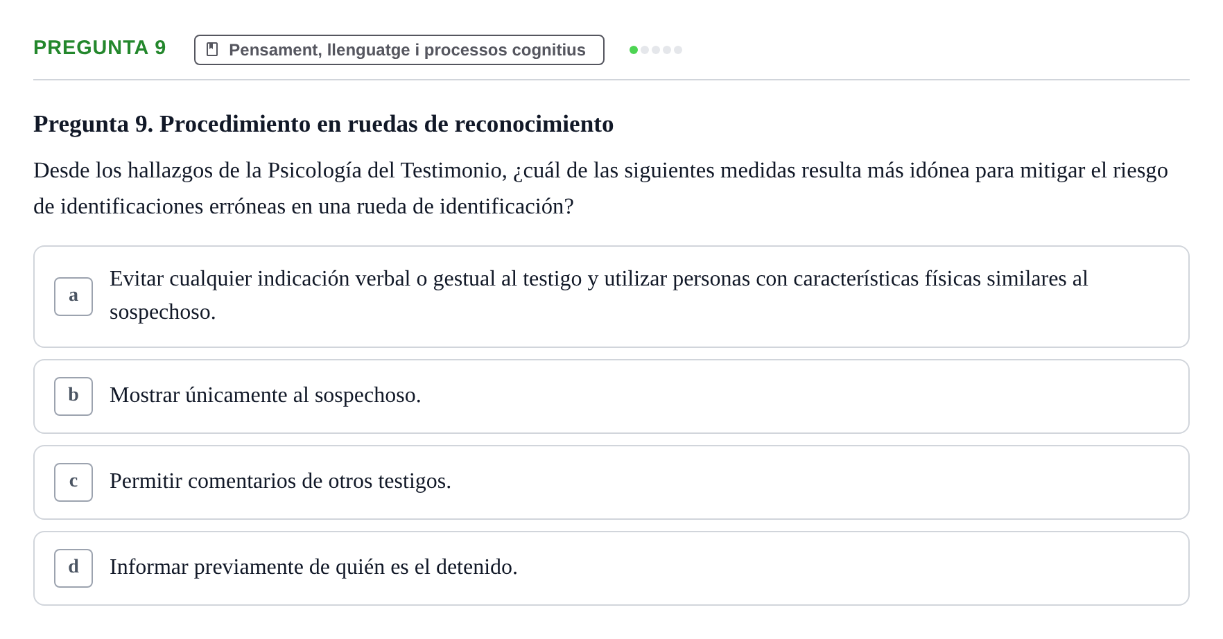 Enunciado: Pregunta 9