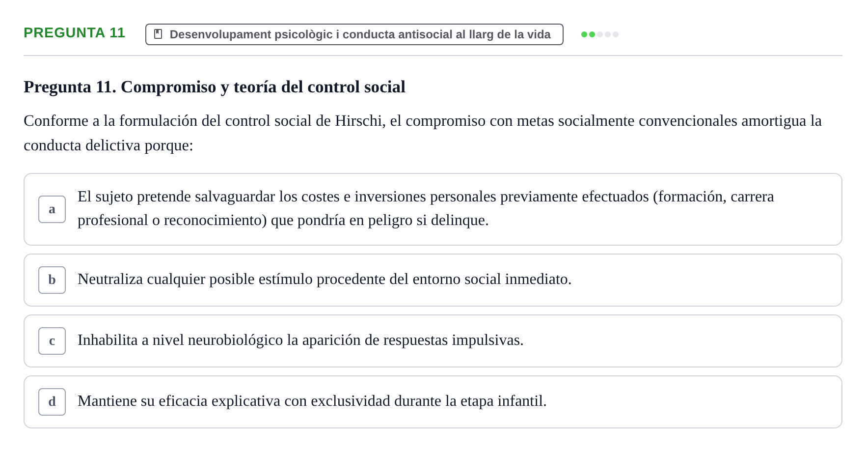 Enunciado: Pregunta 11