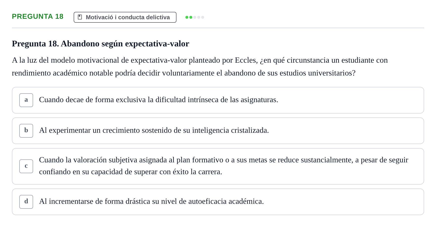 Enunciado: Pregunta 18