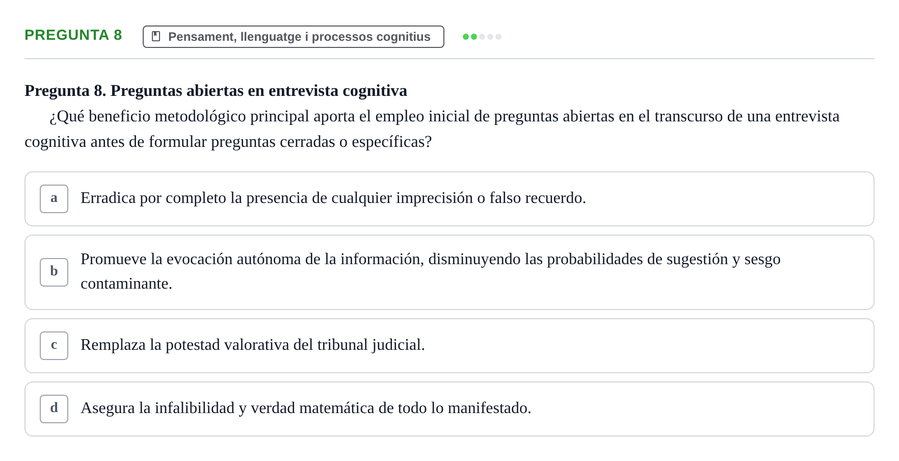 Enunciado: Pregunta 8