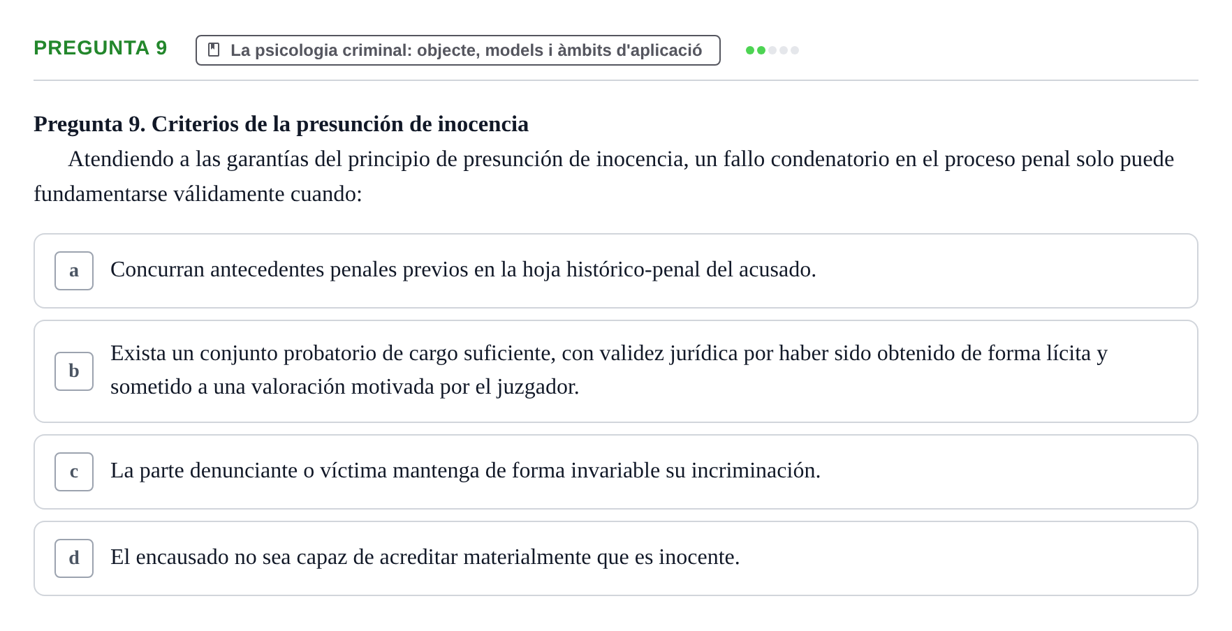 Enunciado: Pregunta 9