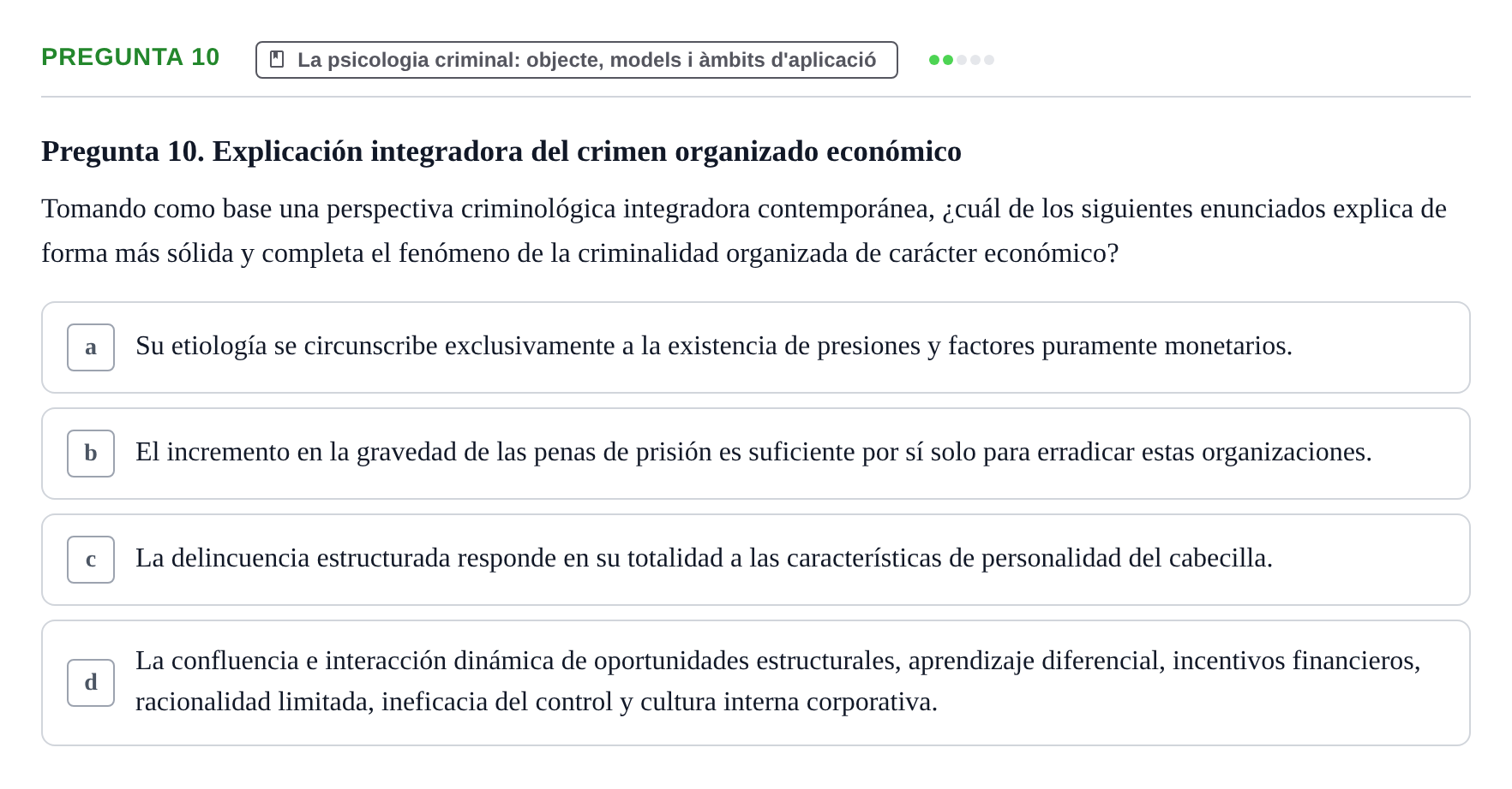 Enunciado: Pregunta 10