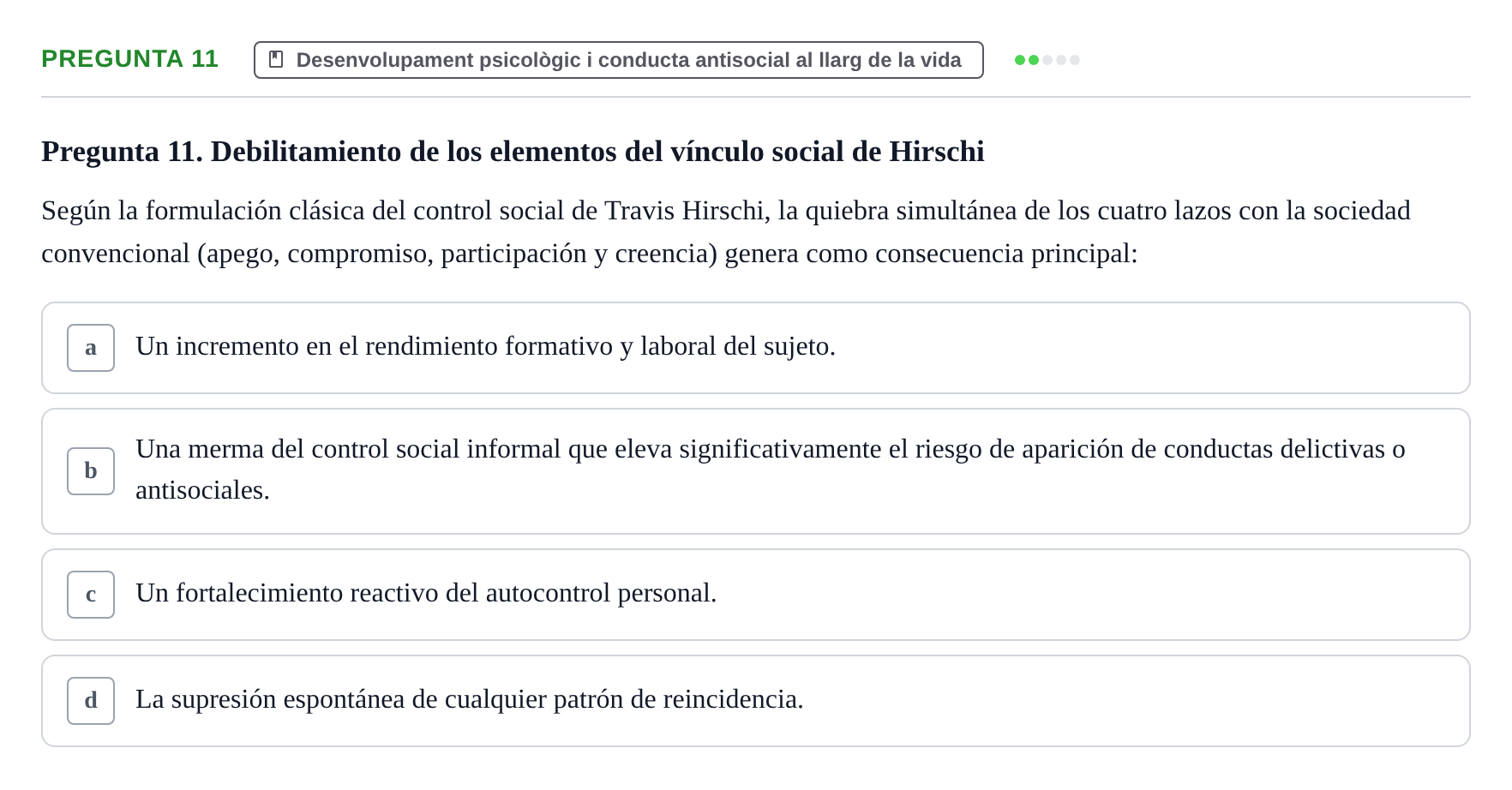 Enunciado: Pregunta 11
