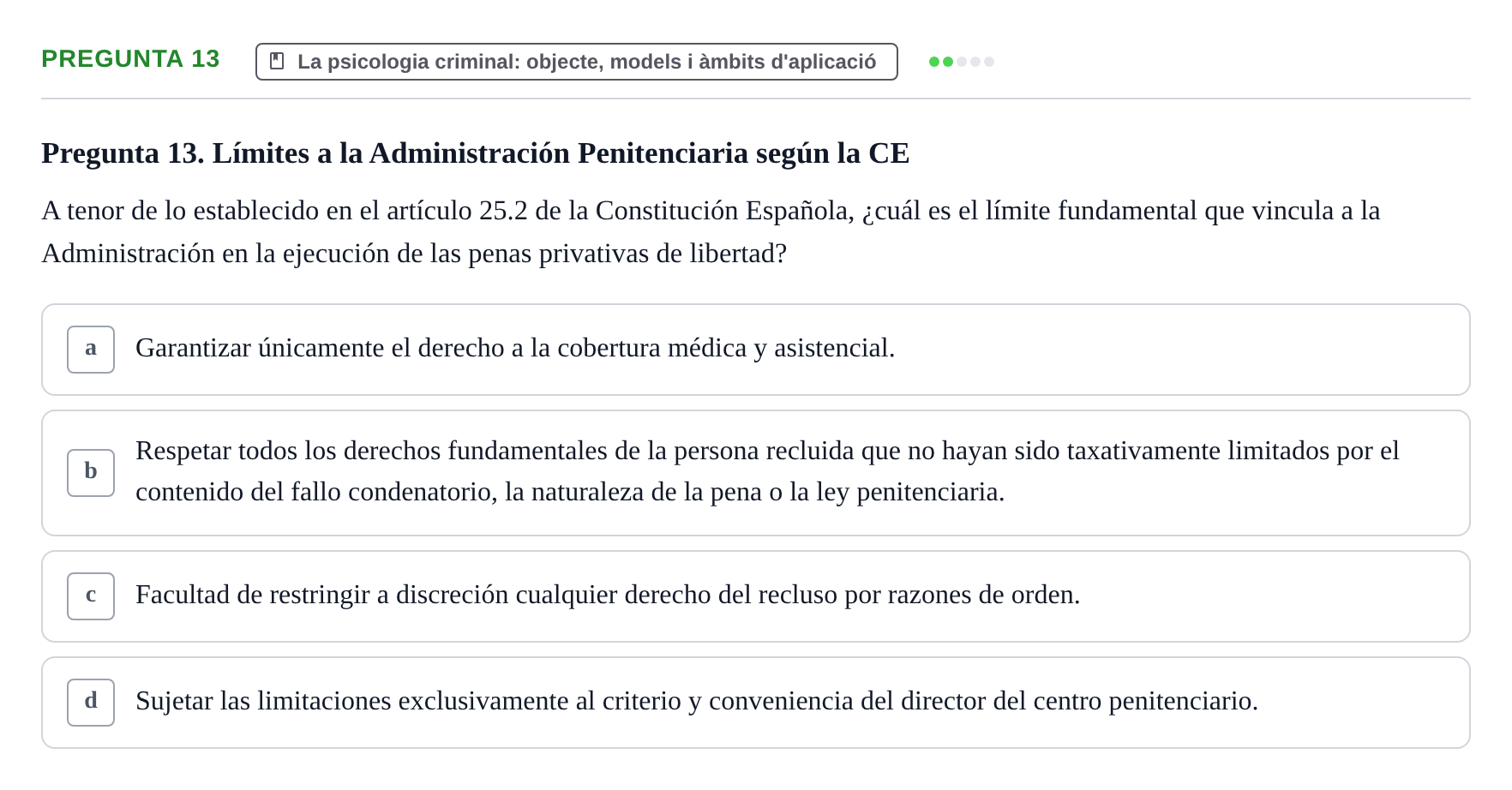 Enunciado: Pregunta 13