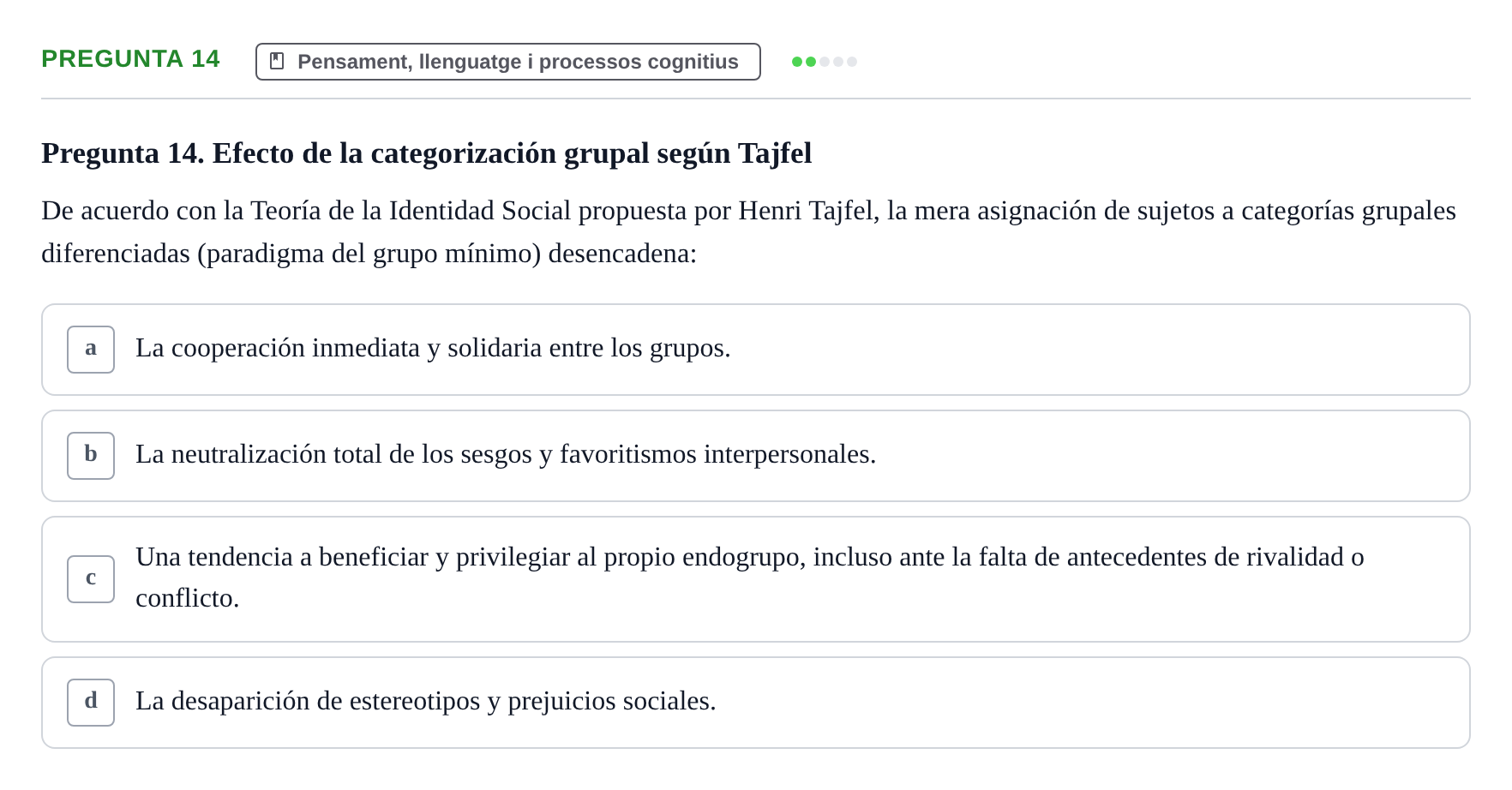 Enunciado: Pregunta 14