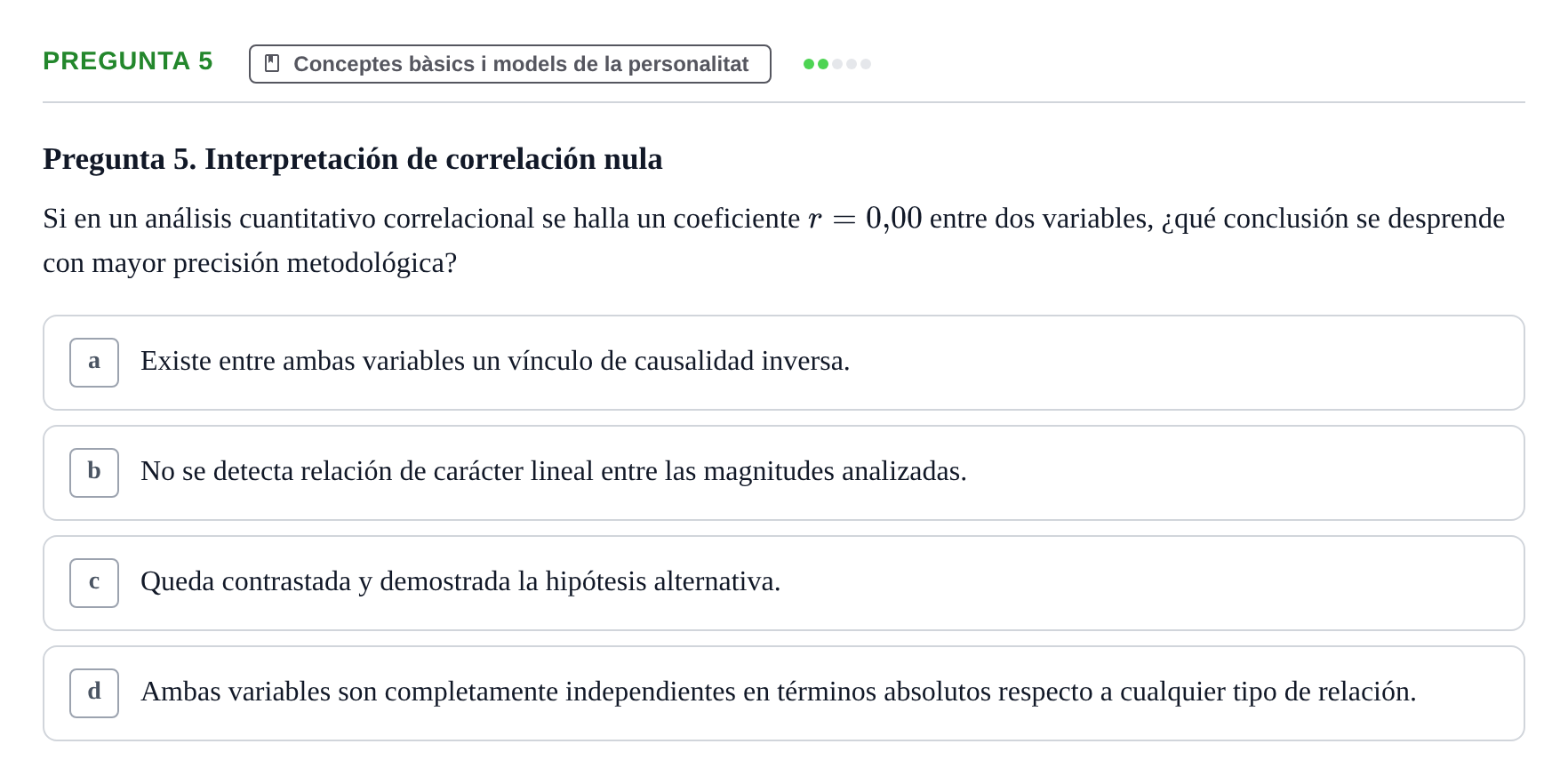 Enunciado: Pregunta 5