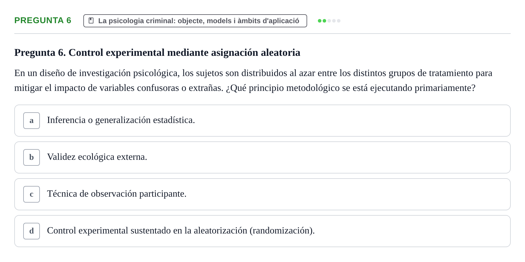 Enunciado: Pregunta 6