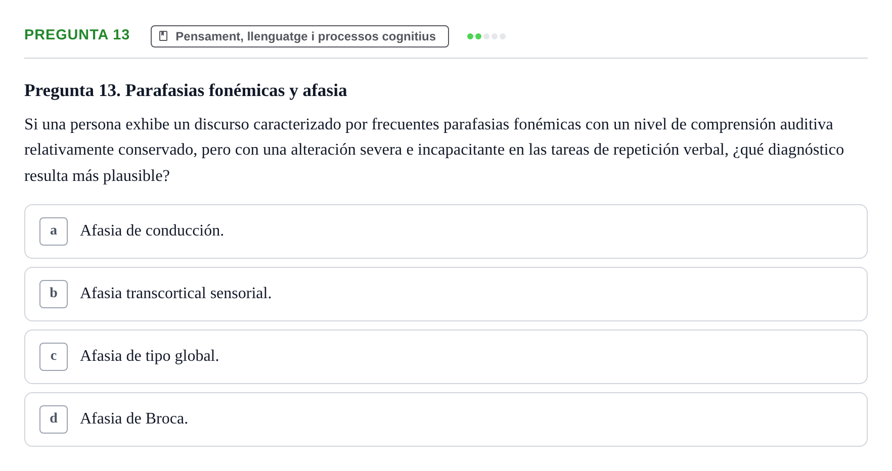 Enunciado: Pregunta 13