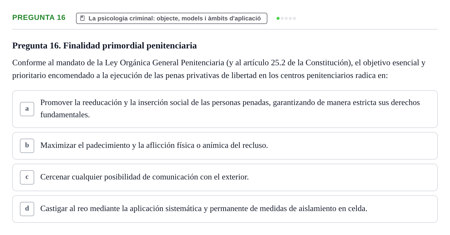 Enunciado: Pregunta 16