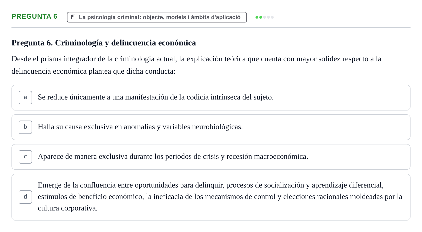 Enunciado: Pregunta 6