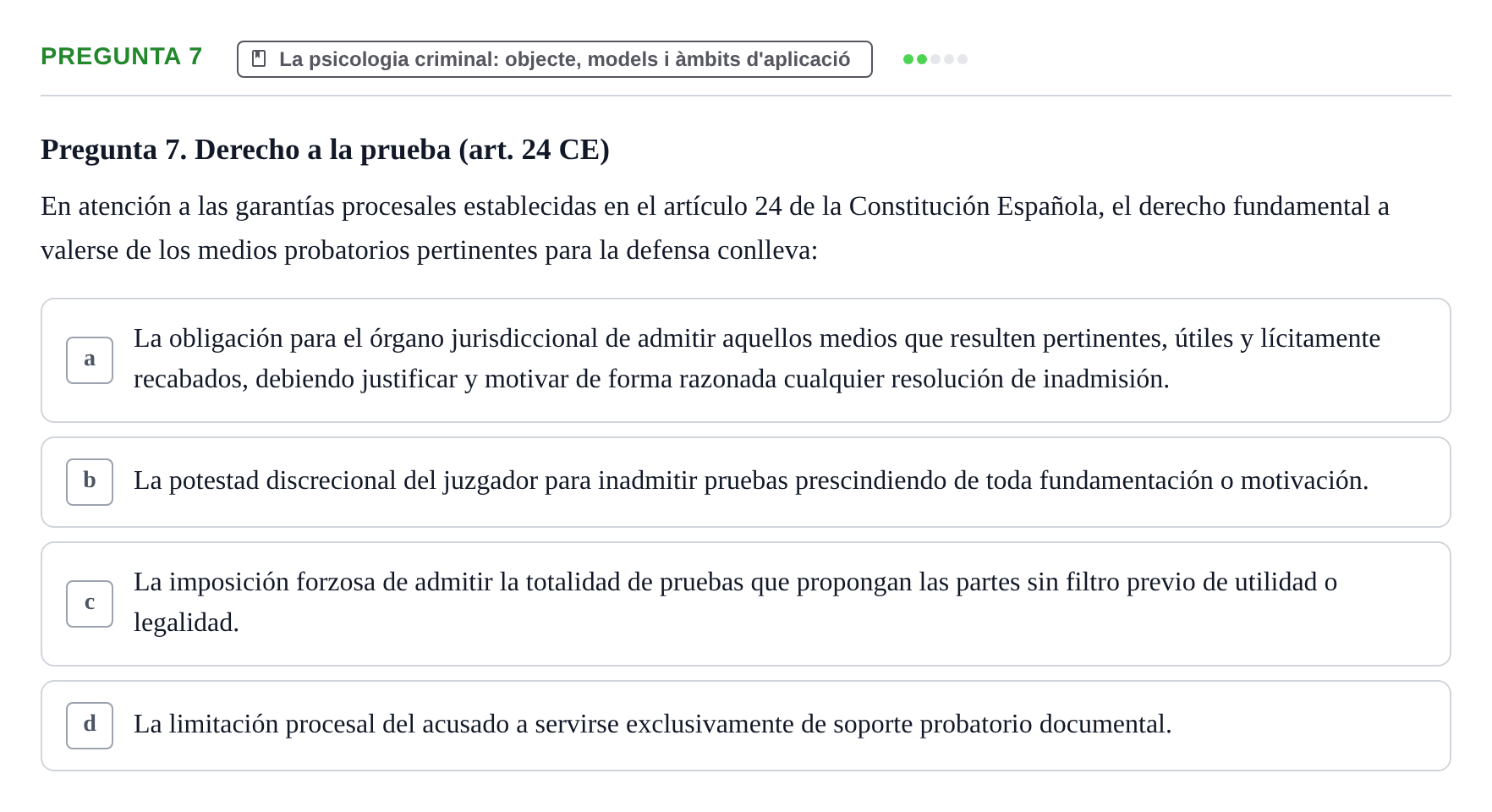 Enunciado: Pregunta 7