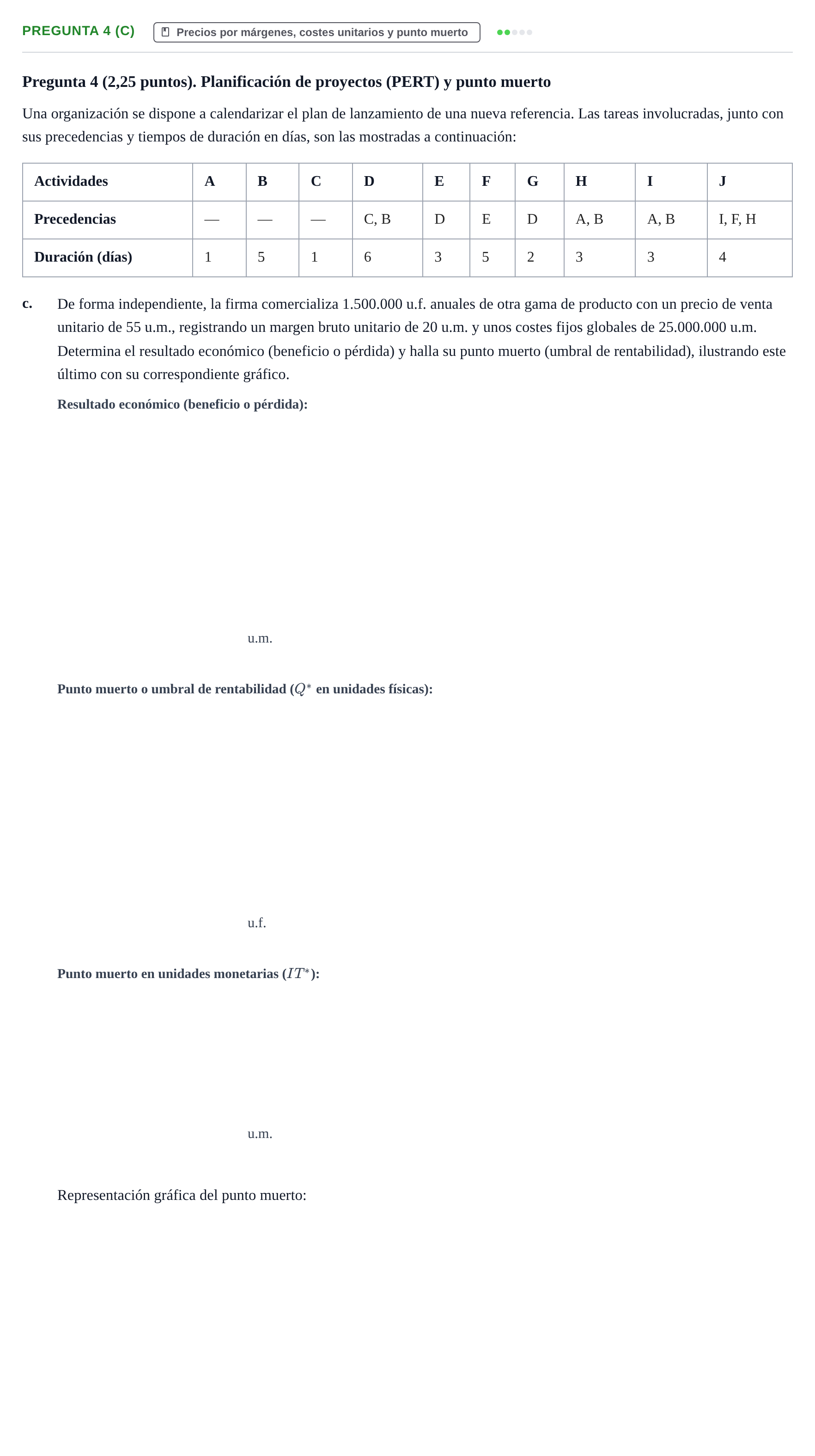 Enunciado: Pregunta 4 (c) · Organització Empresarial UDL Juny 2018