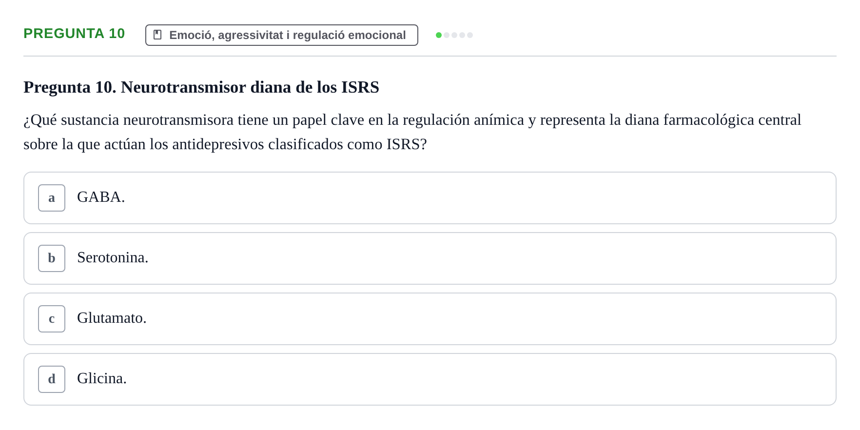 Enunciado: Pregunta 10