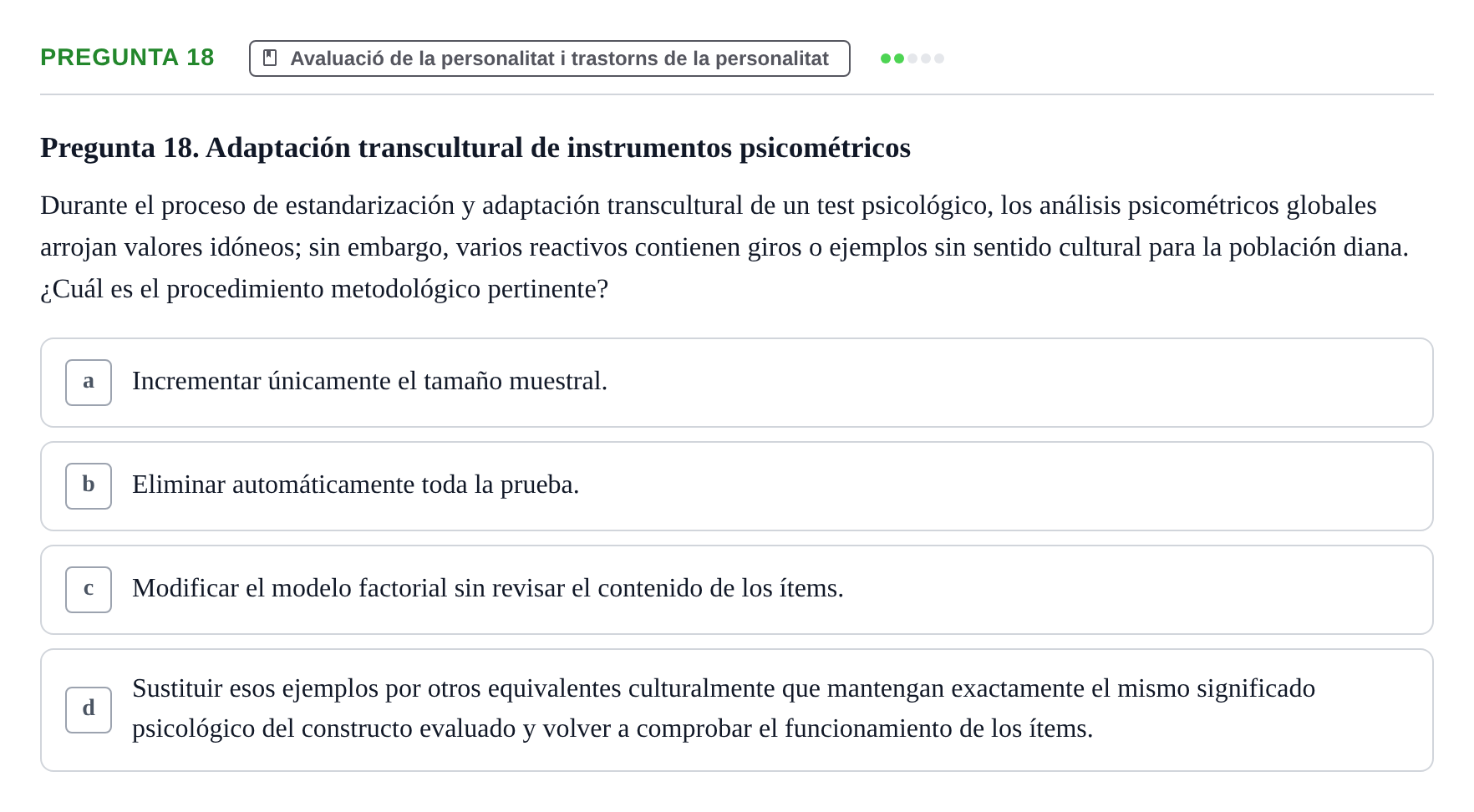 Enunciado: Pregunta 18